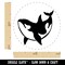 Orca Killer Whale Swimming Rubber Stamp for Stamping Crafting Planners